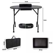 Foldable Manicure Station with Carry bag - Black MT-001