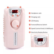 Rechargeable Nail Drill Machine 101 with LCD Display 30,000 RPM