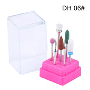 7pcs Nail Drill Bit Set with Storage Holder | DH 06