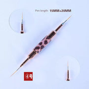 Leopard Print Double-Sided Nail Art Liner Brush (price per piece)