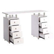 8-drawers Manicure Table on Wheels 119*45*77cm
