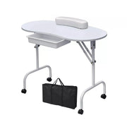 Foldable Manicure Station with Carry bag - White MT-001