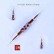 Leopard Print Double-Sided Nail Art Liner Brush (price per piece)