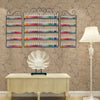 5-Tier Wall-Mounted Nail Polish Display Rack with Heart Top & 2 Sides - Black (rack Only)