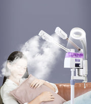 Professional 3-in-1 Facial Steamer - Hot & Cold Mist with Magnifying LED Lamp | E-33