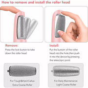 Jianlet USB Rechargeable Foot File with 2 Rollers