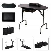 Foldable Manicure Station with Carry bag - Black MT-001