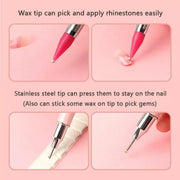 Wax Head Rhinestone Picker & Dotting Pen with Cap