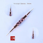 Leopard Print Double-Sided Nail Art Liner Brush (price per piece)