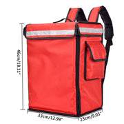 42L Large Capacity Food Delivery Backpack with Removable Divider | Red