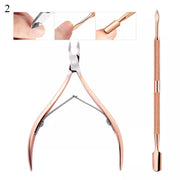 3 pcs Manicure Essential Set | Rose Gold (Cuticle Nipper, 2-in-1 Pusher & Gel Pusher Remover)