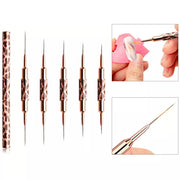 Leopard Print Double-Sided Nail Art Liner Brush (price per piece)