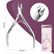 Stainless Steel Cuticle Nipper 1/2 Jaw Silver