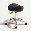 Saddle Stool Rolling Swivel Height Adjustable with Wheels | Black Adjustable Saddle Stool