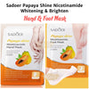 Sadoer Papaya Shine Nicotinamide Whitening & Brighten Hand & Foot Mask Hand Mask