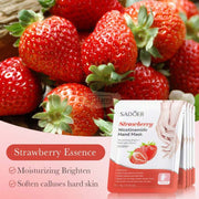 Sadoer Strawberry Nicotinamide Moisturizing Brighten Hand Mask Hand Mask
