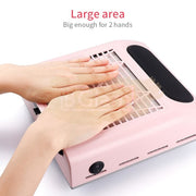 Professional Nail Dust Collector with Hand Cushion 80W | Pink