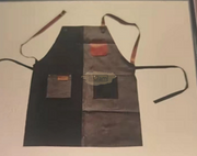 Salon/Barber 2 Tone Denim Apron with brown straps M-197
