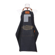 Salon/Barber Denim Apron with brown straps