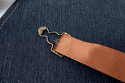 Salon/Barber Denim Apron with brown straps M-155