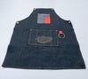 Salon/Barber Denim Apron with brown straps M-155