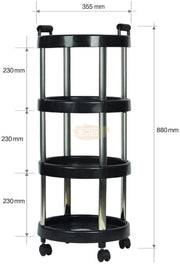 Salon/Barber Rolling Utility Cart with Hair Dryer Holder Salon Furnishing