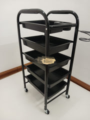 Salon/Barber Trolley Cart | Black F-28 Salon Cart