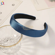 Satin Headband Blue Hair Accessories