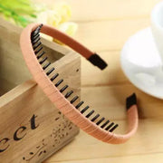 Satin Wrapped Toothed Thin Headband Hair Accessories