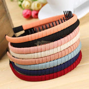 Satin Wrapped Toothed Thin Headband Hair Accessories