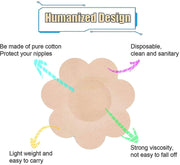 Self Adhesive Flower Shaped Nipple Covers | Nude (10 pieces) Women Accessories
