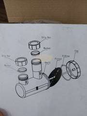 Shampoo Bowl Black ABS Plastic 47*49 cm (Faucet accessories & fittings included) Shampoo Bowl