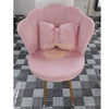 Shell Velvet Chair with Gold Trim & Pillow | Pink Chair