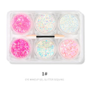 Shiny Glitter Powder Gel Sequins Set w applicator - Available in 12 styles 1 Nail Glitter