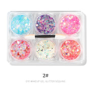 Shiny Glitter Powder Gel Sequins Set w applicator - Available in 12 styles 2 Nail Glitter