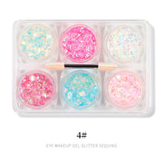 Shiny Glitter Powder Gel Sequins Set w applicator - Available in 12 styles 4 Nail Glitter