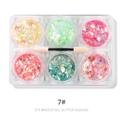Shiny Glitter Powder Gel Sequins Set w applicator - Available in 12 styles 7 Nail Glitter