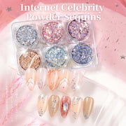 Shiny Glitter Powder Gel Sequins Set w applicator - Available in 12 styles Nail Glitter