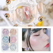 Shiny Glitter Powder Gel Sequins Set w applicator - Available in 12 styles Nail Glitter