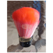 Short Handle Nail Dust Brush Deep Orange Nail Cleaning Brush