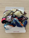 Silk Hair Scrunchies | Tri-Color | 3 pieces | Cream Pink Blue Hair Accessories