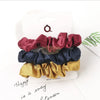 Silk Hair Scrunchies | Tri-Color | 3 pieces | Gold Rose Red Navy Hair Accessories