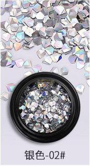 Silver Nail Sequins - Available in 5 variants 2 Nail Sequins