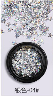 Silver Nail Sequins - Available in 5 variants 4 Nail Sequins