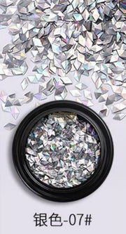 Silver Nail Sequins - Available in 5 variants 7 Nail Sequins