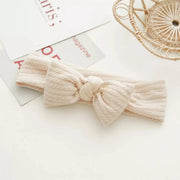 Soft Elastic Stripe Bow Baby Headband Design 6 1 Cream Hair Accessories