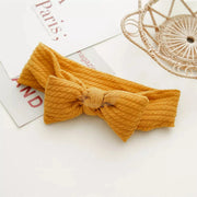 Soft Elastic Stripe Bow Baby Headband Design 6 2 Mustard Hair Accessories
