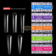 Soft Gel Tips | Full Cover | Extra Long | 240 Tips Green Box Soft Gel Tips