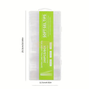 Soft Gel Tips | Full Cover | Extra Long | 240 Tips Green Box Soft Gel Tips