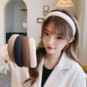 Solid Color Fabric Sponge Headband Hair Accessories